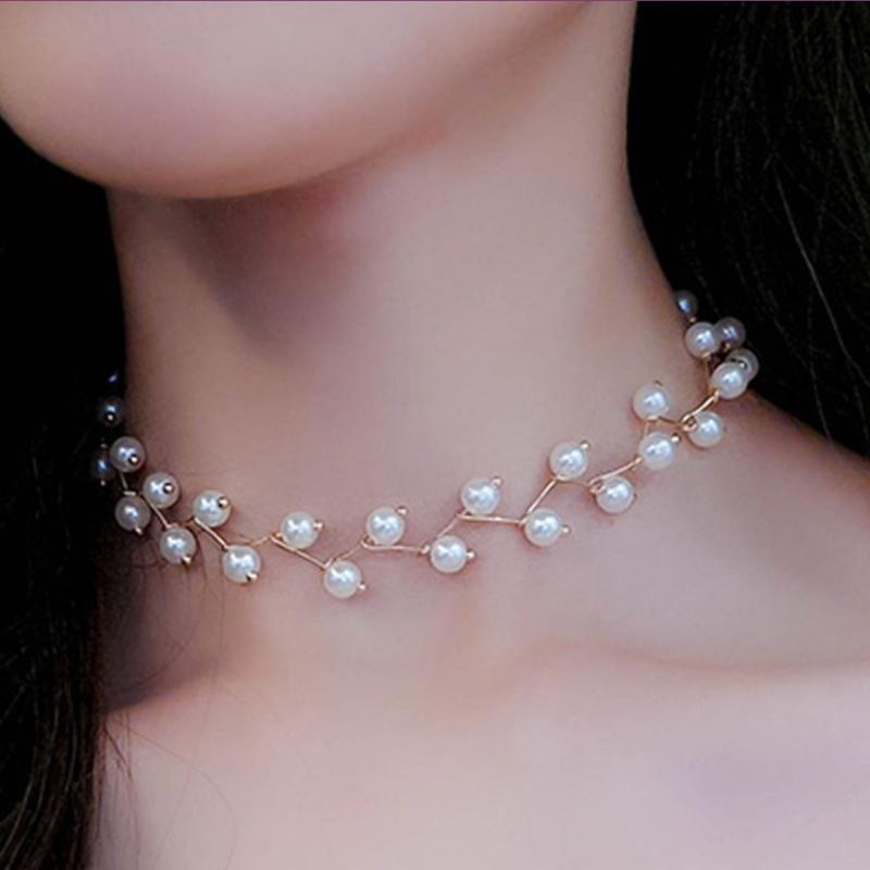 Pendant Necklaces Light Yellow Gold Color Geometric Imitation Pearl Choker Necklace For Elegant Women Jewelry
Pendant Necklaces Light Yellow Gold Color Geometric Imitation Pearl Choker Necklace For Elegant Women Jewelry