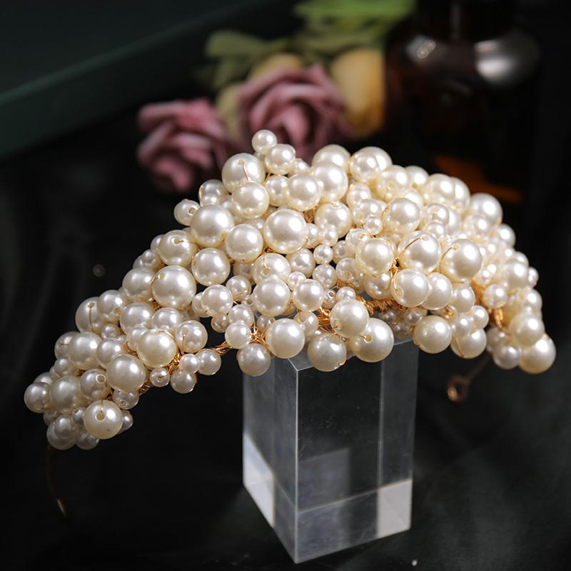 Hair Clips & Barrettes Gold Color Luxurious Pearl Crown Tiara Headband Headpiece Hairband For Women Bride Wedding Accessories Bridal Jewelry, Golden;silver
Hair Clips & Barrettes Gold Color Luxurious Pearl Crown Tiara Headband Headpiece Hairband For Women Bride Wedding Accessories Bridal Jewelry, Golden;silver