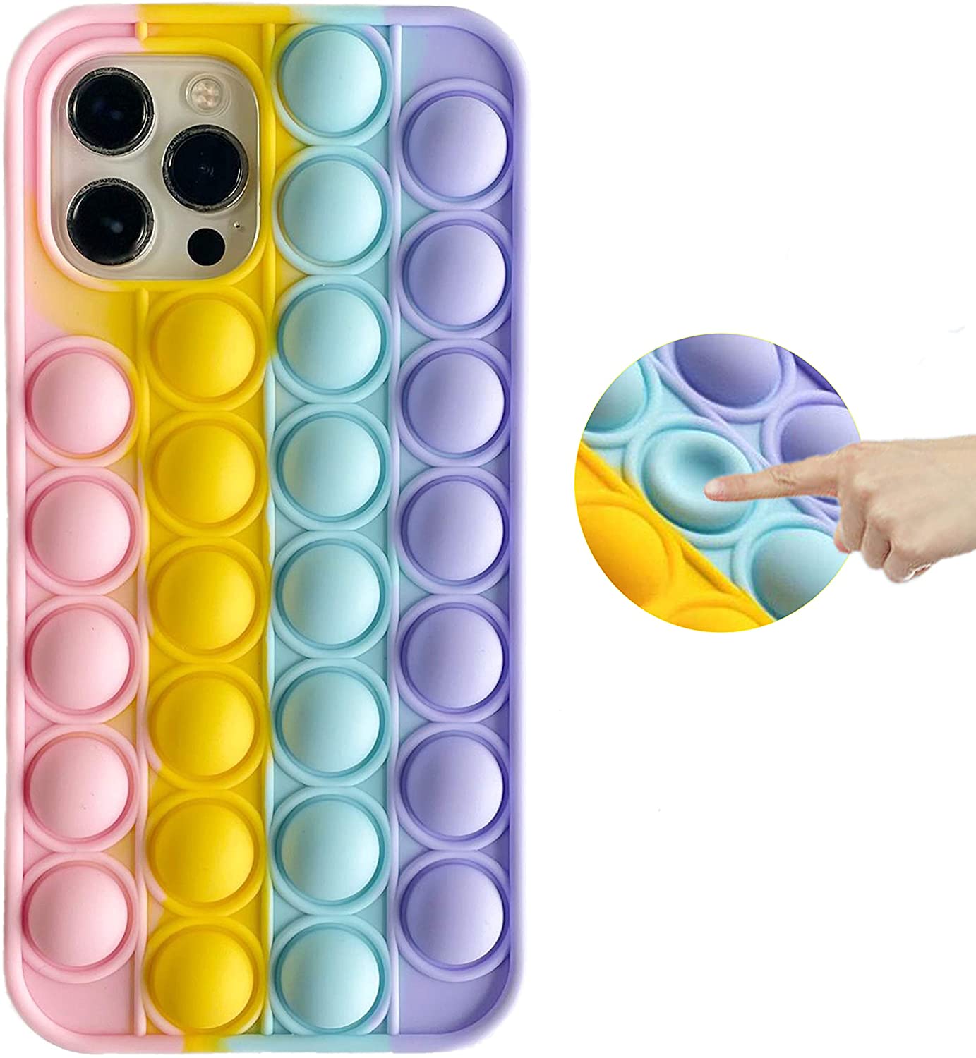 Push Fidget Phone Cases Rainbow Multi-Color Stress Release Silicone Case for iPhone 12 Pro Max Mini 11 XR XS X 8 7 Plus, #2
Push Fidget Phone Cases Rainbow Multi-Color Stress Release Silicone Case for iPhone 12 Pro Max Mini 11 XR XS X 8 7 Plus, #2