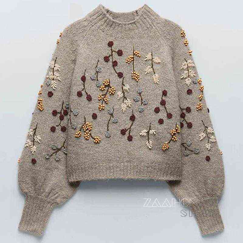 ZAAHONEW New Winter Women Sweater Vintage Long Sleeve Pullover Chic Flowers Beaded Harajuku Knitted Sweateres Top Femme Y1110, The picture color
ZAAHONEW New Winter Women Sweater Vintage Long Sleeve Pullover Chic Flowers Beaded Harajuku Knitted Sweateres Top Femme Y1110, The picture color