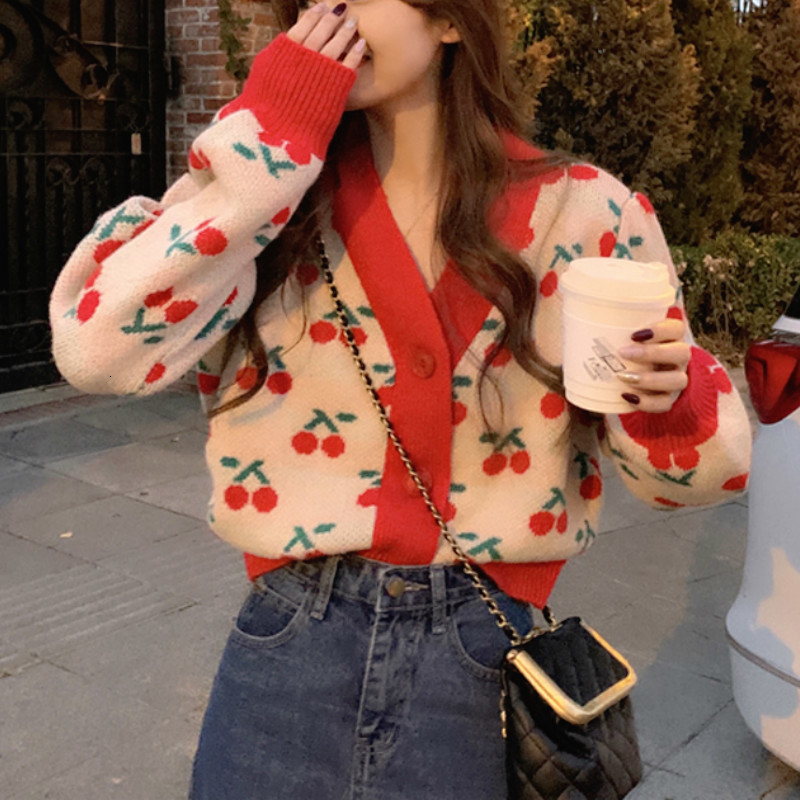 2021 New Ugly Christmas Autumn Winter Sweet Cherry Cardigan Female Shrot Korean Japanese Sweater Coat Women Mwxo, Red
2021 New Ugly Christmas Autumn Winter Sweet Cherry Cardigan Female Shrot Korean Japanese Sweater Coat Women Mwxo, Red