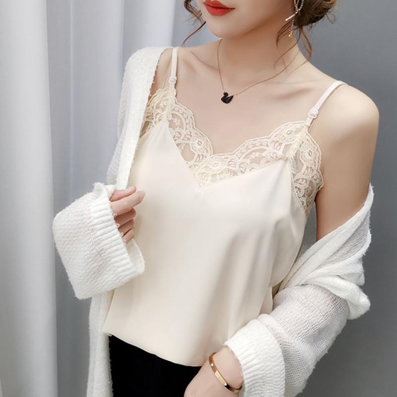 Women' Tanks & Camis Korean Silk Women Tops Woman Satin Top Plus Size Summer Sleeveless Lace V Neck Ladies Sexy Halter XXL, Black
Women' Tanks & Camis Korean Silk Women Tops Woman Satin Top Plus Size Summer Sleeveless Lace V Neck Ladies Sexy Halter XXL, Black