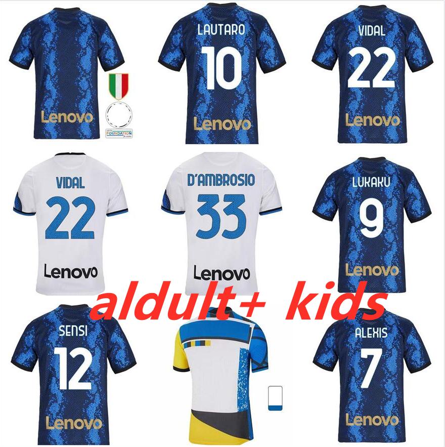 INTER 2021 2022 soccer jerseys LUKAKU MILAN VIDAL BARELLA LAUTARO ERIKSEN ALEXIS HAKIMI 20 21 22 football shirt uniforms men + kids Thailand, Black;yellow
INTER 2021 2022 soccer jerseys LUKAKU MILAN VIDAL BARELLA LAUTARO ERIKSEN ALEXIS HAKIMI 20 21 22 football shirt uniforms men + kids Thailand, Black;yellow