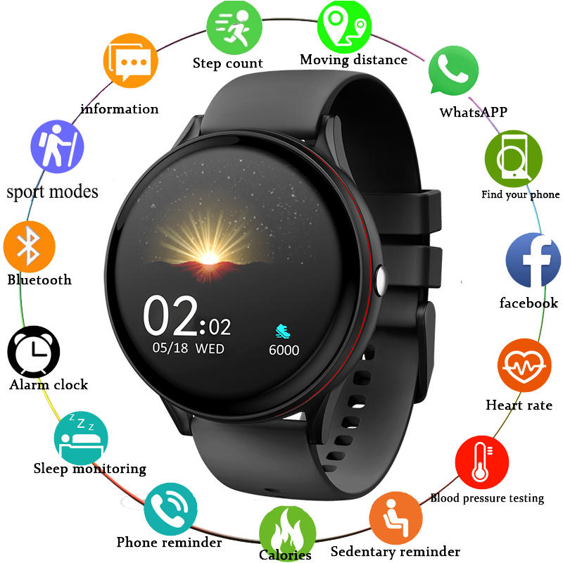 LIGE Full Touch Screen Men Smart Watches Sport Fitness Watch Heart Rate Blood Pressure Waterproof Smartwatch For android IOS+Boxg, Black
LIGE Full Touch Screen Men Smart Watches Sport Fitness Watch Heart Rate Blood Pressure Waterproof Smartwatch For android IOS+Boxg, Black