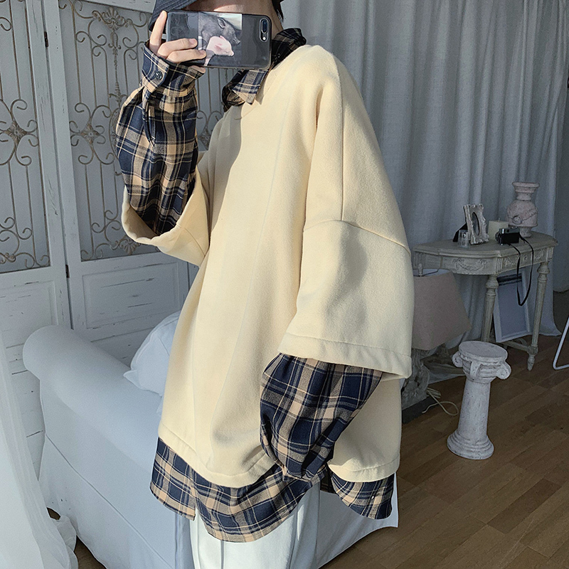 2021 New Men's Two Paper Piece Coats Lattice Printing Tide Hoodies Cotton Clothes Casual Pullover Balck/apricot Color Sweatshirts Zjfe
2021 New Men's Two Paper Piece Coats Lattice Printing Tide Hoodies Cotton Clothes Casual Pullover Balck/apricot Color Sweatshirts Zjfe