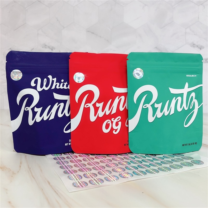 Hot Selling Runtz Bag California SF 3.5g Mylar Zipper Runtz Cookies OG Flower Bag Child Proof With Hologram Stickers
Hot Selling Runtz Bag California SF 3.5g Mylar Zipper Runtz Cookies OG Flower Bag Child Proof With Hologram Stickers