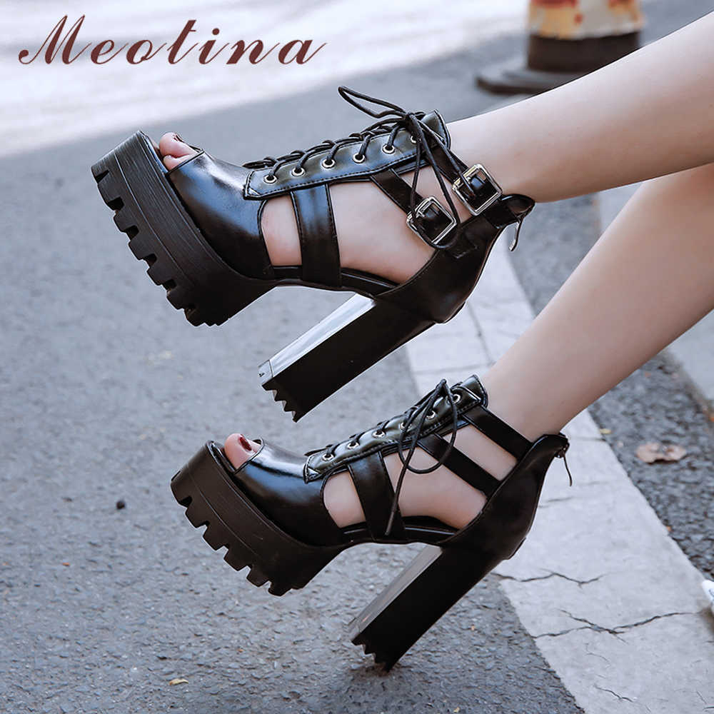 Meotina Summer Gladiator Shoes Women Sandals Zipper Platform Thick High Heels Shoes Buckle Peep Toe Sandals Lady Big Size 33-42 210608, Beige
Meotina Summer Gladiator Shoes Women Sandals Zipper Platform Thick High Heels Shoes Buckle Peep Toe Sandals Lady Big Size 33-42 210608, Beige