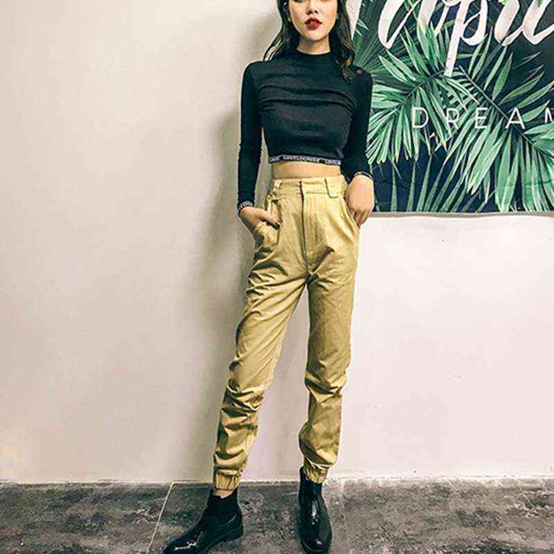 High waist pants camouflage loose joggers women army harem camo pants streetwear punk black cargo pants women capris trousers 211112