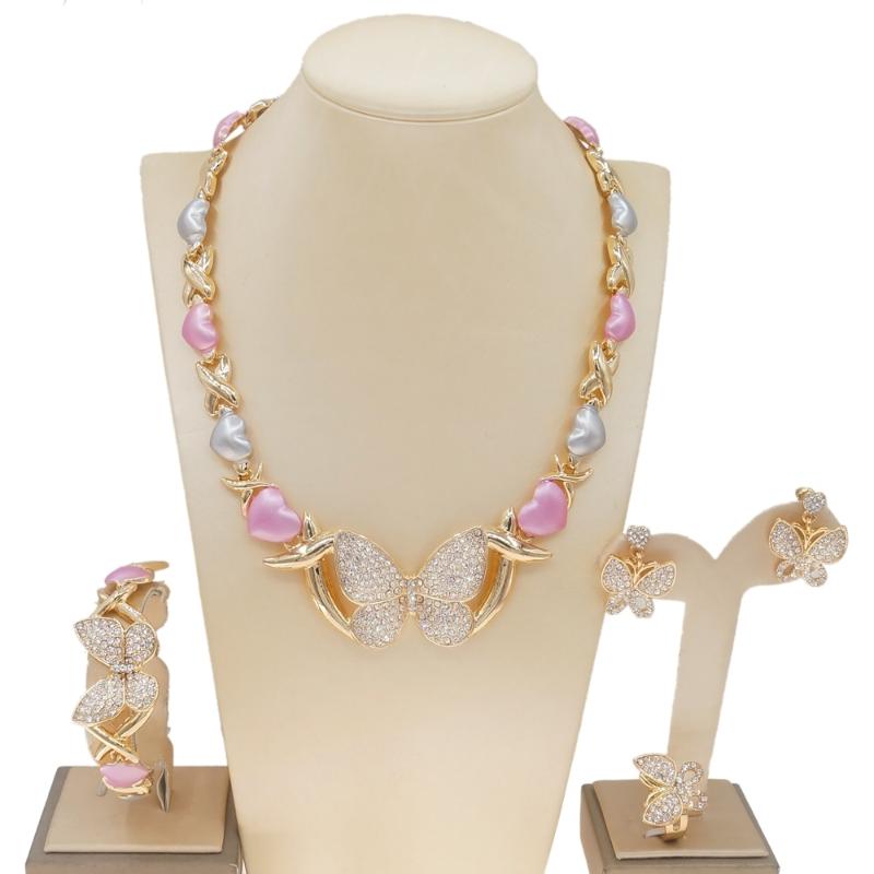 Earrings & Necklace YULAILI Arrival Gold Color Crystal Colorful Pearl Jewelry Set Women Wedding Fashion Sets, Silver
Earrings & Necklace YULAILI Arrival Gold Color Crystal Colorful Pearl Jewelry Set Women Wedding Fashion Sets, Silver