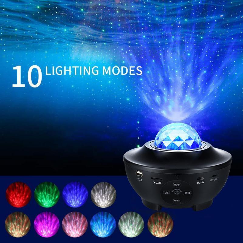 Projector Lamps Colorful Starry Light Sky Galaxy Bluetooth USB Voice Control Music Player LED Night Romantic Projection Lamp
Projector Lamps Colorful Starry Light Sky Galaxy Bluetooth USB Voice Control Music Player LED Night Romantic Projection Lamp