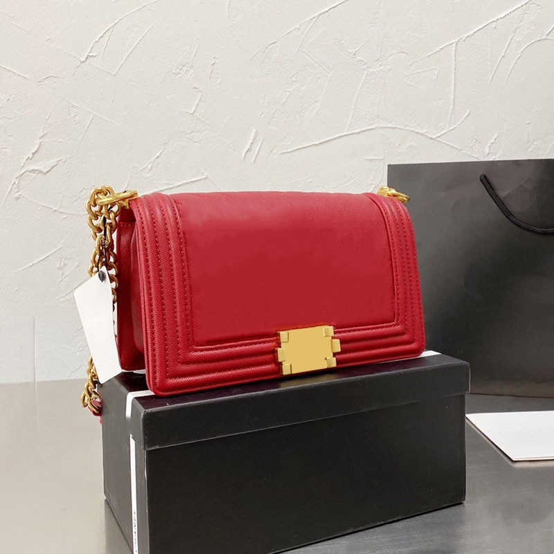 Classical Boy Chevron Line Caviar Bags V-stitch Genuine Leather Quilted Flap Le Fashion Luxurys Designers Calfskin Cowhide Interwoven Chain Crossbody Should