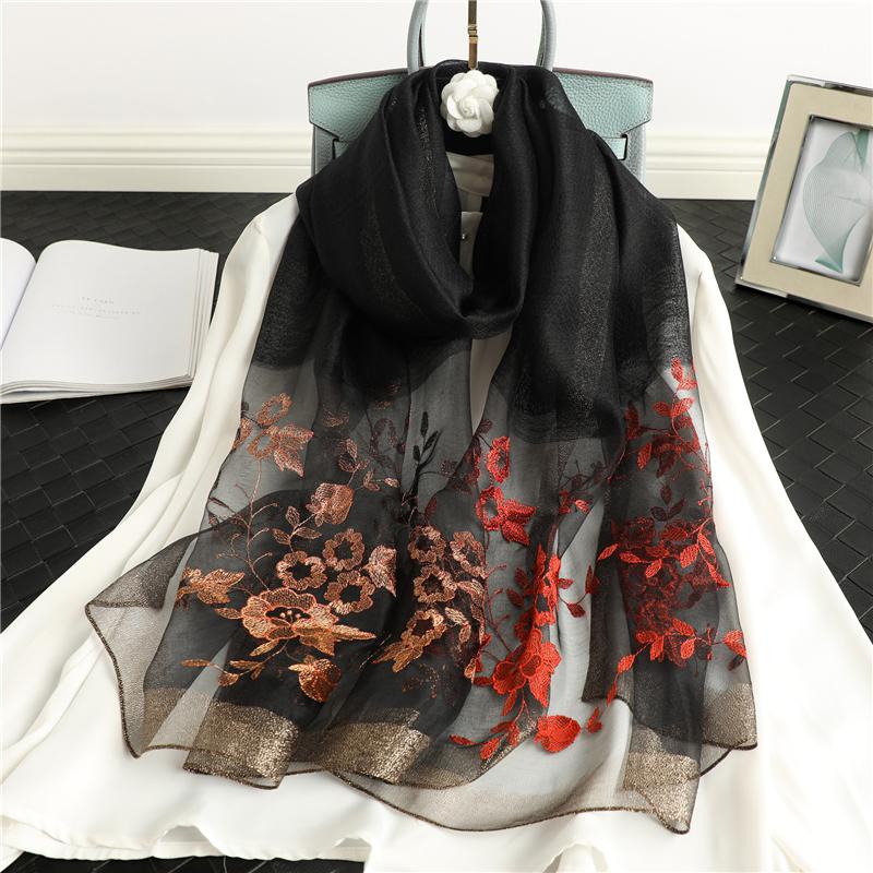 Scarves Thin Foulard Bufanda Women Silk Wool Scarf Embroidery Floral Female Hijab HeadscarfShawls Wraps Pashmina Beach Stoles
Scarves Thin Foulard Bufanda Women Silk Wool Scarf Embroidery Floral Female Hijab HeadscarfShawls Wraps Pashmina Beach Stoles