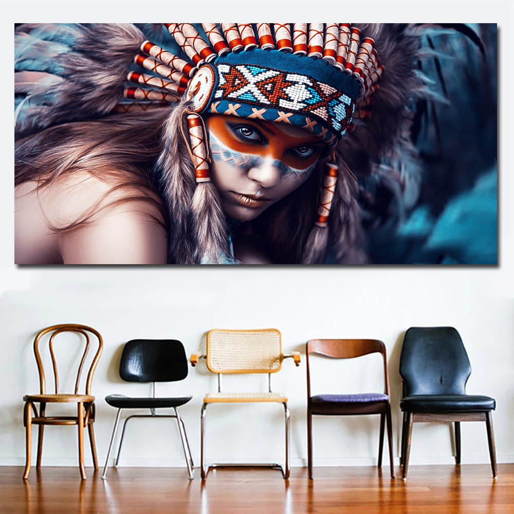 HD Prints Modern Wall Art Painting Girl Beauty Portrait Pictures Prints on canvas No frame Home Decor For Living Room