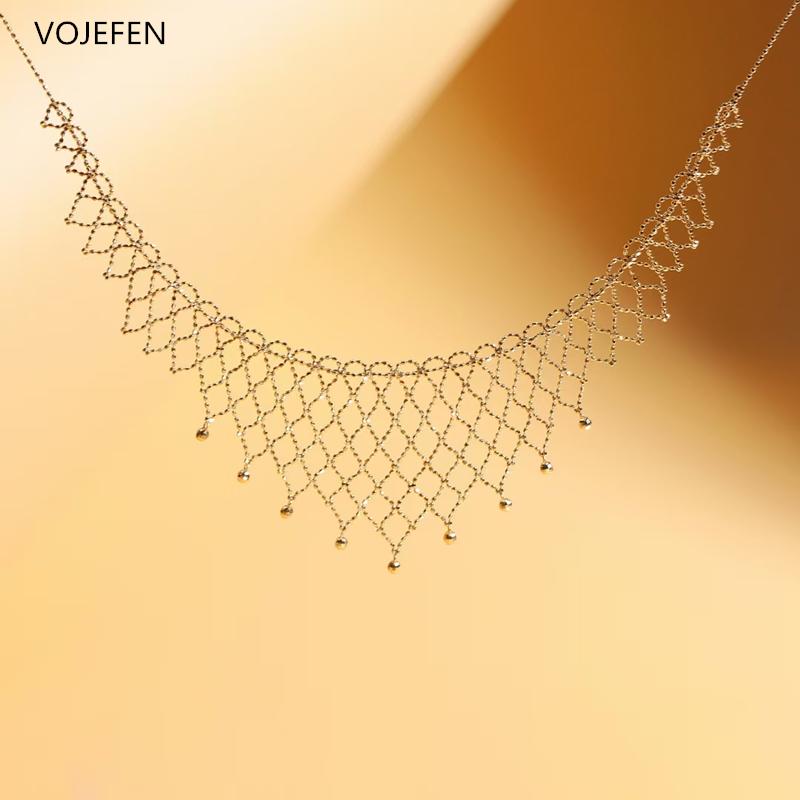 Chains VOJEFEN Exaggerated 18k Real Gold Lace Chain Women Necklace, Chunky Necklaces For Women, Bib Collar Necks Chokers, Silver
Chains VOJEFEN Exaggerated 18k Real Gold Lace Chain Women Necklace, Chunky Necklaces For Women, Bib Collar Necks Chokers, Silver