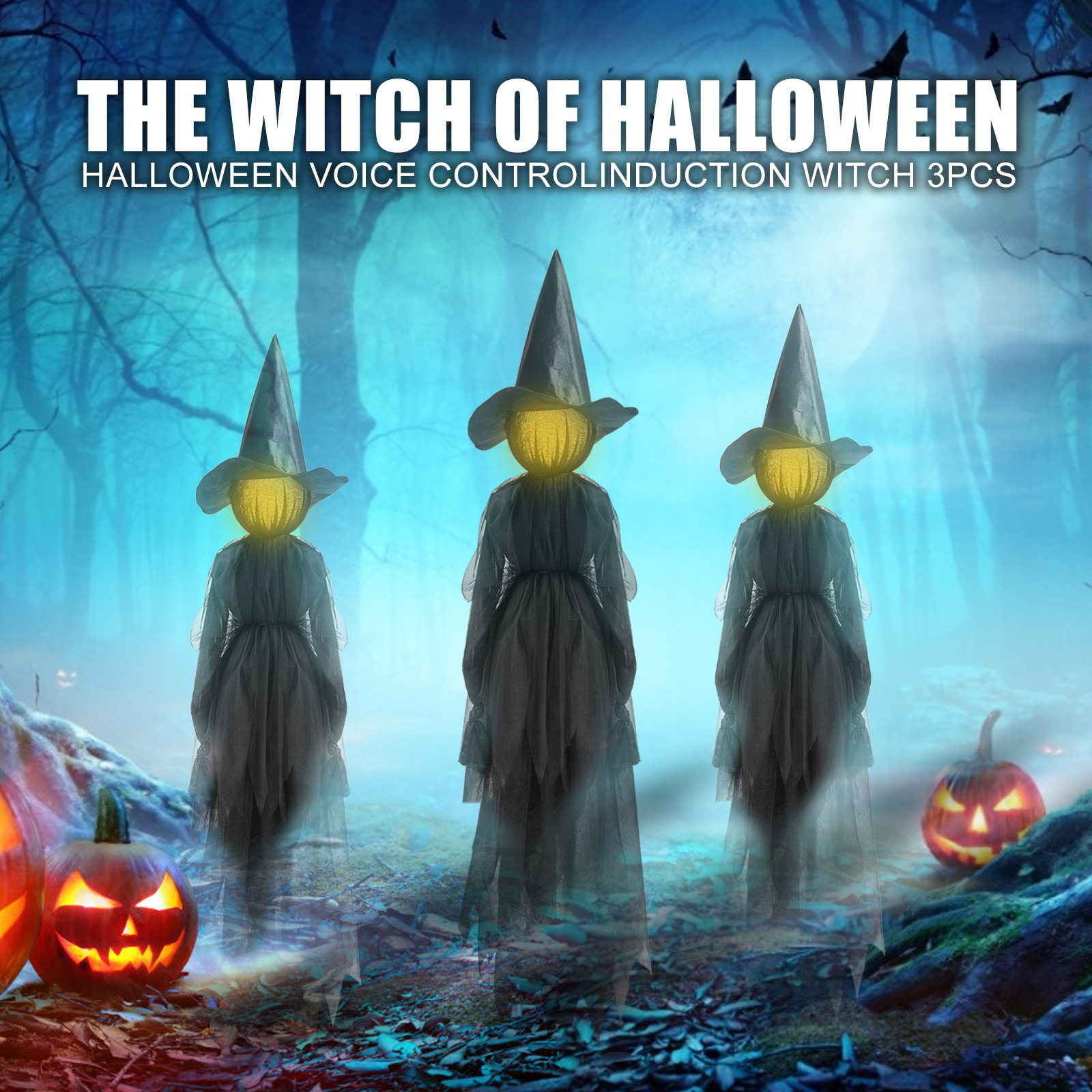 Halloween Visiting Luminous Witches,47 Inch 7 Color Light-Up Witches Voice Control Waterproof with Stakes for Outside Home Party Decor
Halloween Visiting Luminous Witches,47 Inch 7 Color Light-Up Witches Voice Control Waterproof with Stakes for Outside Home Party Decor