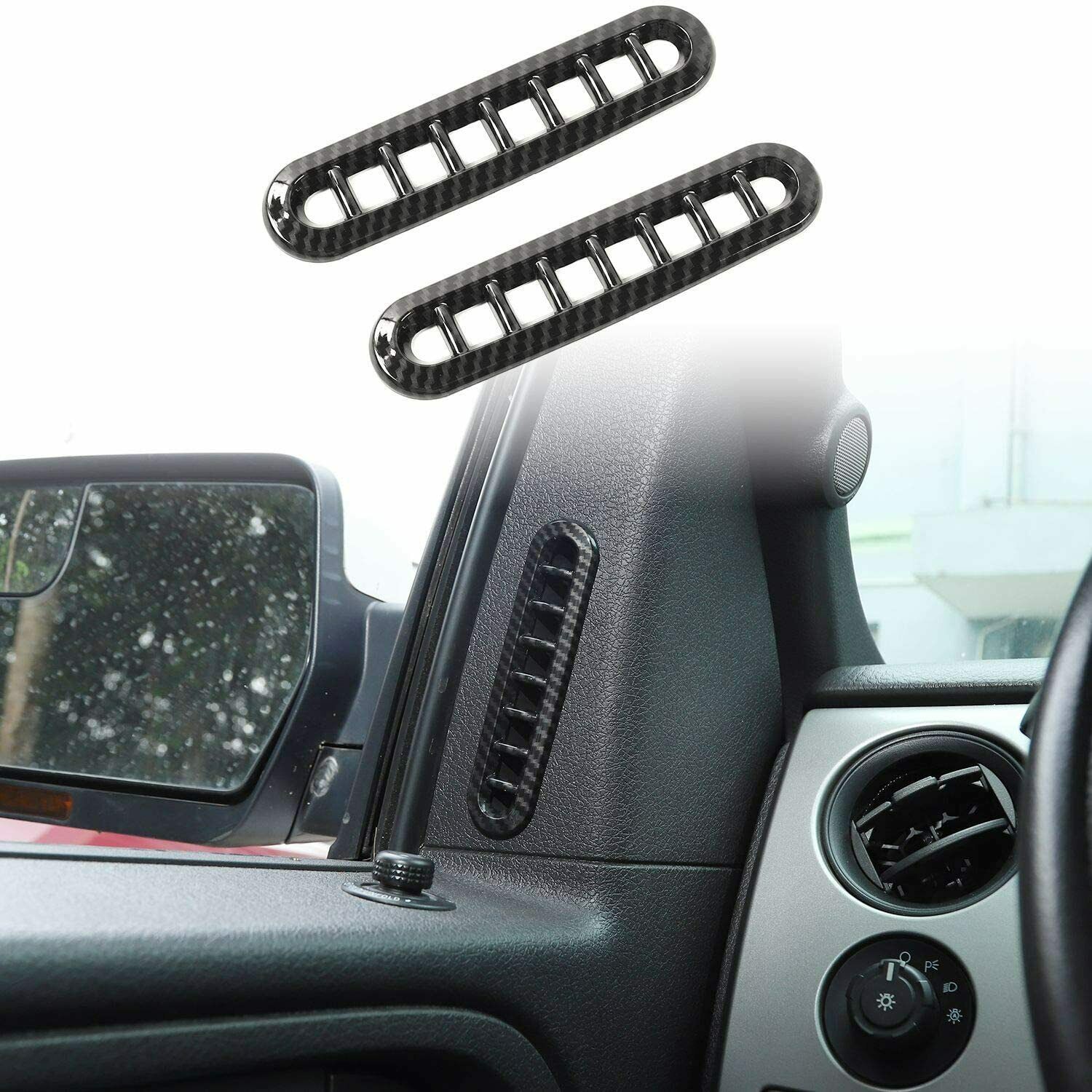 2Pcs Door Air Vent Ring Trim Decor Cover For Ford F150 Raptor 2009-2014 Carbon Fiber
2Pcs Door Air Vent Ring Trim Decor Cover For Ford F150 Raptor 2009-2014 Carbon Fiber