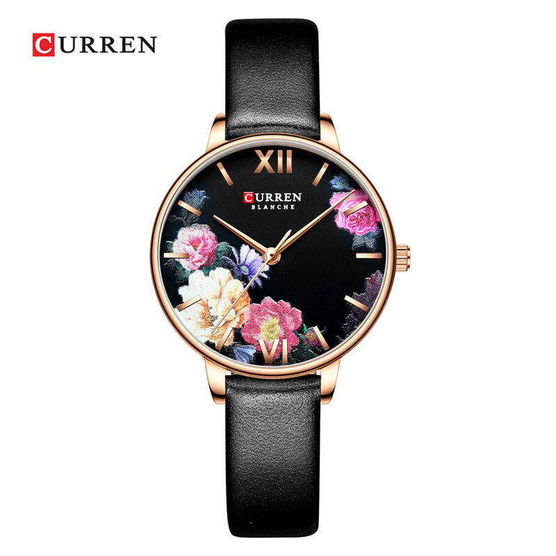 CURREN Watches 9060 Beautiful Flower Design Watch Women Casual Leather Wristwatch Ladies Female Clock Women's Quartz Wristwatches Stainless Version Available, Pink rose white
CURREN Watches 9060 Beautiful Flower Design Watch Women Casual Leather Wristwatch Ladies Female Clock Women's Quartz Wristwatches Stainless Version Available, Pink rose white