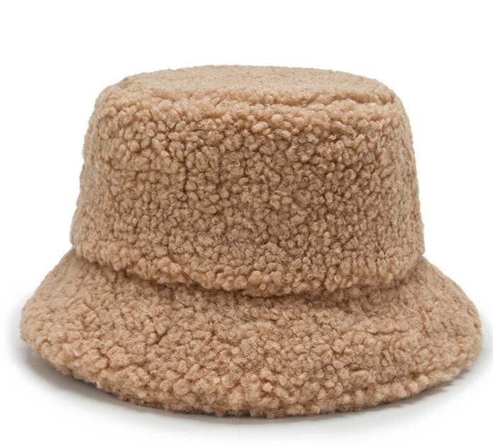 Women's fisherman hat autumn and winter fashion lamb wool leisure Plush basin hat GC