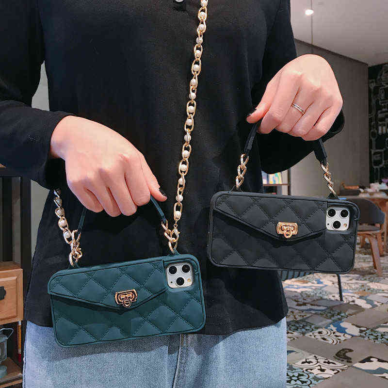 Wallet Handbag Crossbody Case For iPhone 13 12 Mini 11 Pro Xs Max XR 6 8 7 Plus Card Slot Purse Silicone Cover with Strap Chain H1112, Green
Wallet Handbag Crossbody Case For iPhone 13 12 Mini 11 Pro Xs Max XR 6 8 7 Plus Card Slot Purse Silicone Cover with Strap Chain H1112, Green