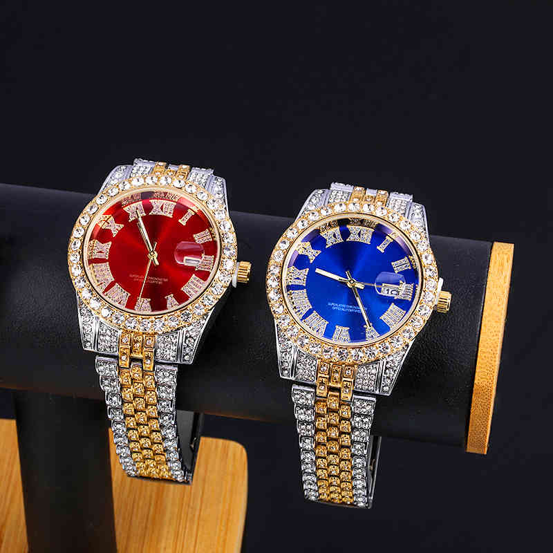 2021 Hip Hop Jewelry Iced Out Rhinestones Quartz Stainless Steel Roman Watches 18K Gold Diamond Bezel Elite Watch, Green
2021 Hip Hop Jewelry Iced Out Rhinestones Quartz Stainless Steel Roman Watches 18K Gold Diamond Bezel Elite Watch, Green