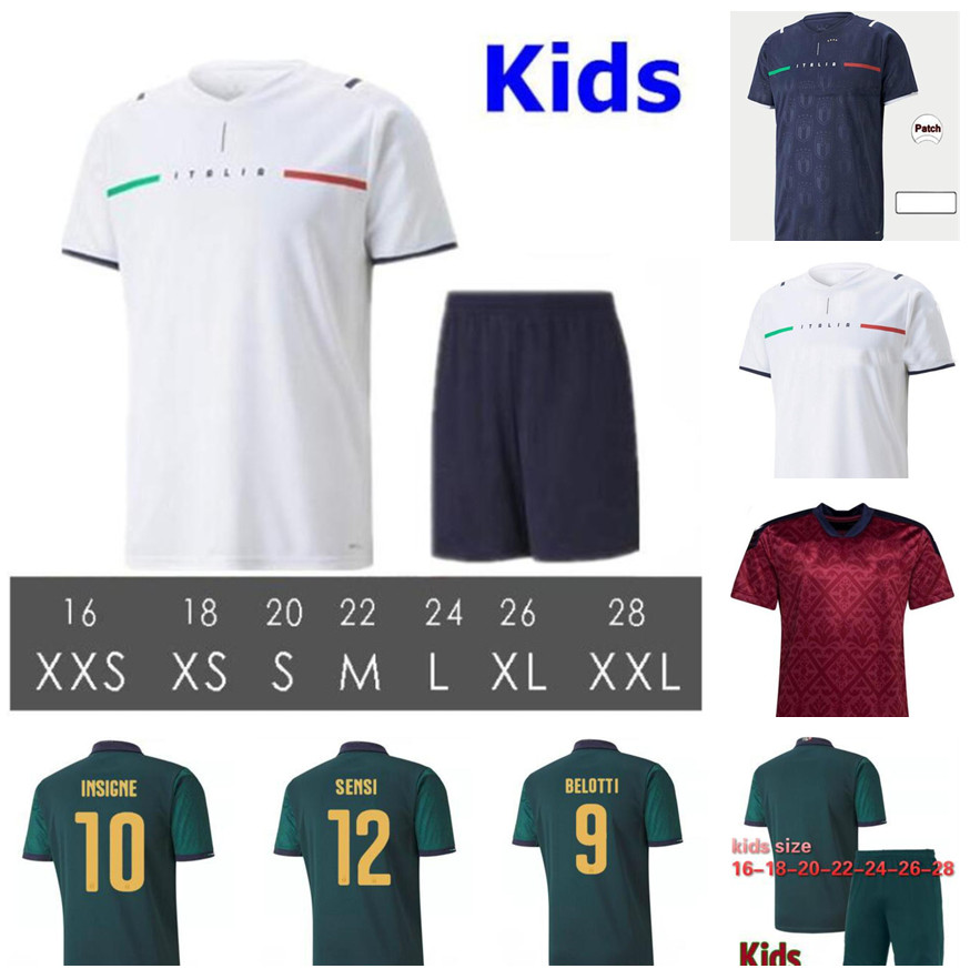 man kids kit 2021 Newest Player version ITALY Soccer Jersey home BARELLA SENSI INSIGNE italia Away White Third CHIELLINI BELOTTI maillot de foot, Lavender
man kids kit 2021 Newest Player version ITALY Soccer Jersey home BARELLA SENSI INSIGNE italia Away White Third CHIELLINI BELOTTI maillot de foot, Lavender