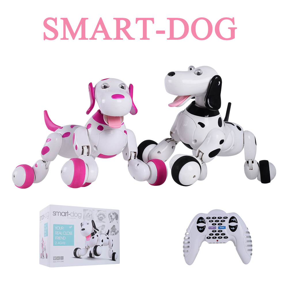 Electronics Robots777-338 Birthday Gift RC zoomer dog 2.4G Wireless Remote Control Smart Dog Electronic Pet Educational Children