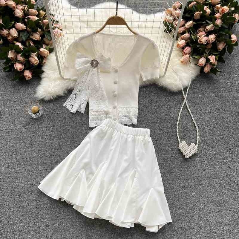 Small man suit women's summer dress age-reducing knitted top all-match high-waist skirt two-piece 210525, White
Small man suit women's summer dress age-reducing knitted top all-match high-waist skirt two-piece 210525, White