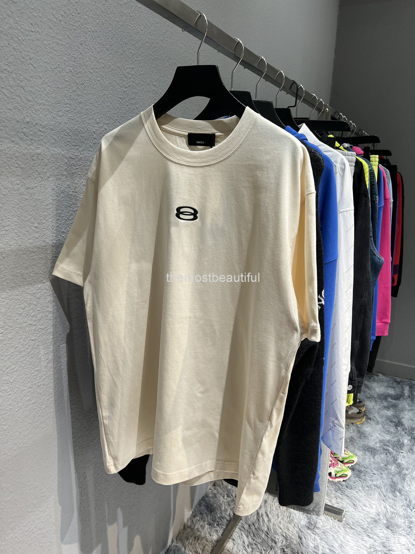 Women's T-Shirt Spring and summer high version b home front double ring embroidery Pullover round neck loose casual men's women's same T-shirt short, 2# packing bag
Women's T-Shirt Spring and summer high version b home front double ring embroidery Pullover round neck loose casual men's women's same T-shirt short, 2# packing bag