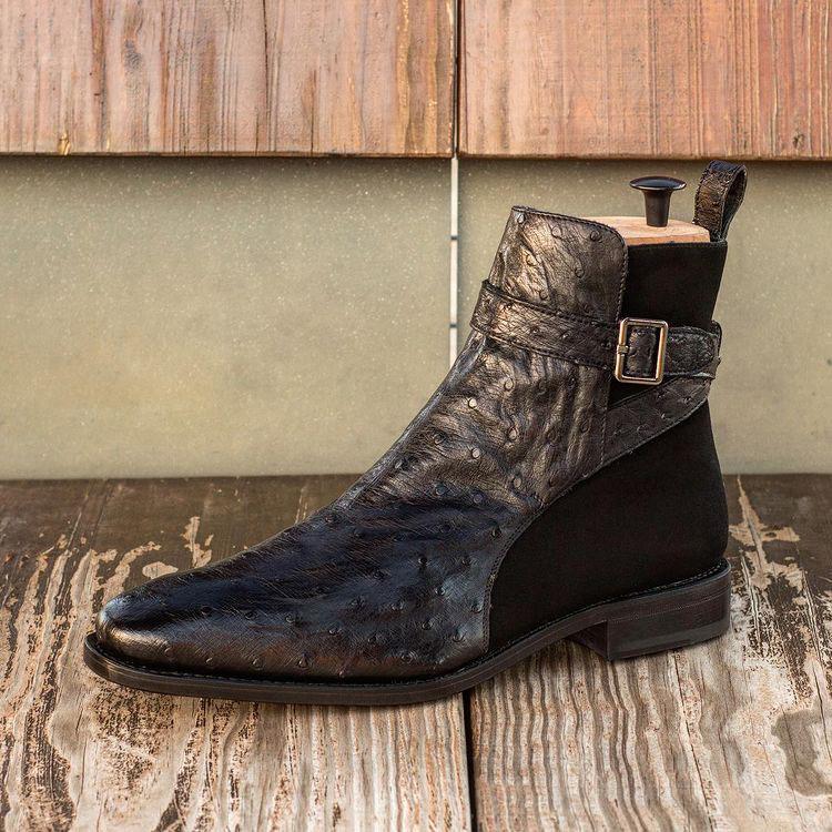 Dress Shoes 2021 fashion men's boots madehand ankle plutonium black leather side buckle ostrich classic retro-size large for man kr031 HP3V
Dress Shoes 2021 fashion men's boots madehand ankle plutonium black leather side buckle ostrich classic retro-size large for man kr031 HP3V