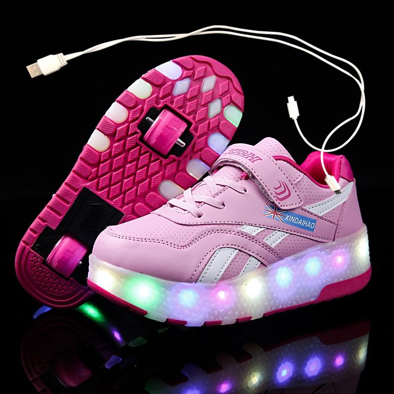 Two Wheels Luminous Sneakers USB Charging Led Light Roller Skate Shoes For Children Kids Boys Girls Up Shoese, Black;red
Two Wheels Luminous Sneakers USB Charging Led Light Roller Skate Shoes For Children Kids Boys Girls Up Shoese, Black;red