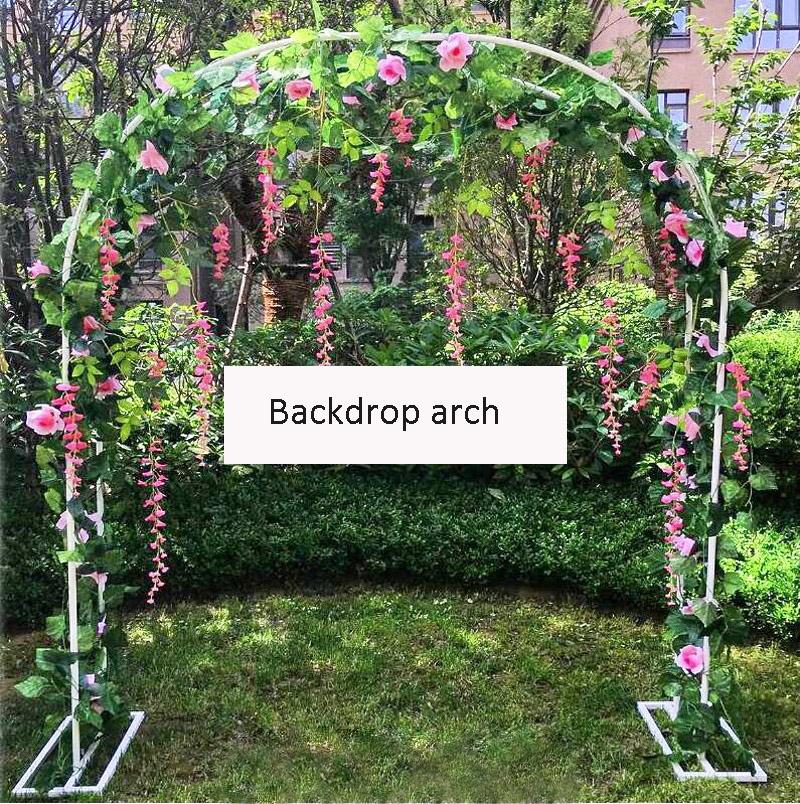 Party Decoration Outdoor Wedding Arch Door Wrought Iron Home Garden Christmas Decor Backdrop Stand Flower Balloons Arches