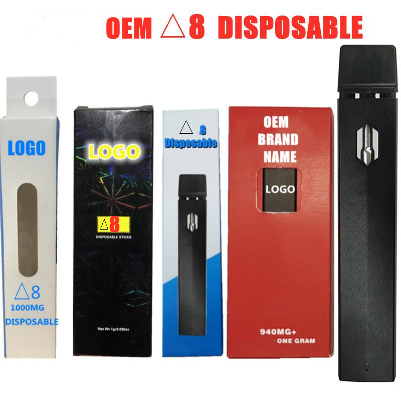 D8 Disposable Vape Pen Customized Disposable E-cigarettes 280mah Battery Rechargable 1ml pod Starter Kits Empty Thick Oil Vaporizer Custom Logo Packaging OEM от DHgate WW