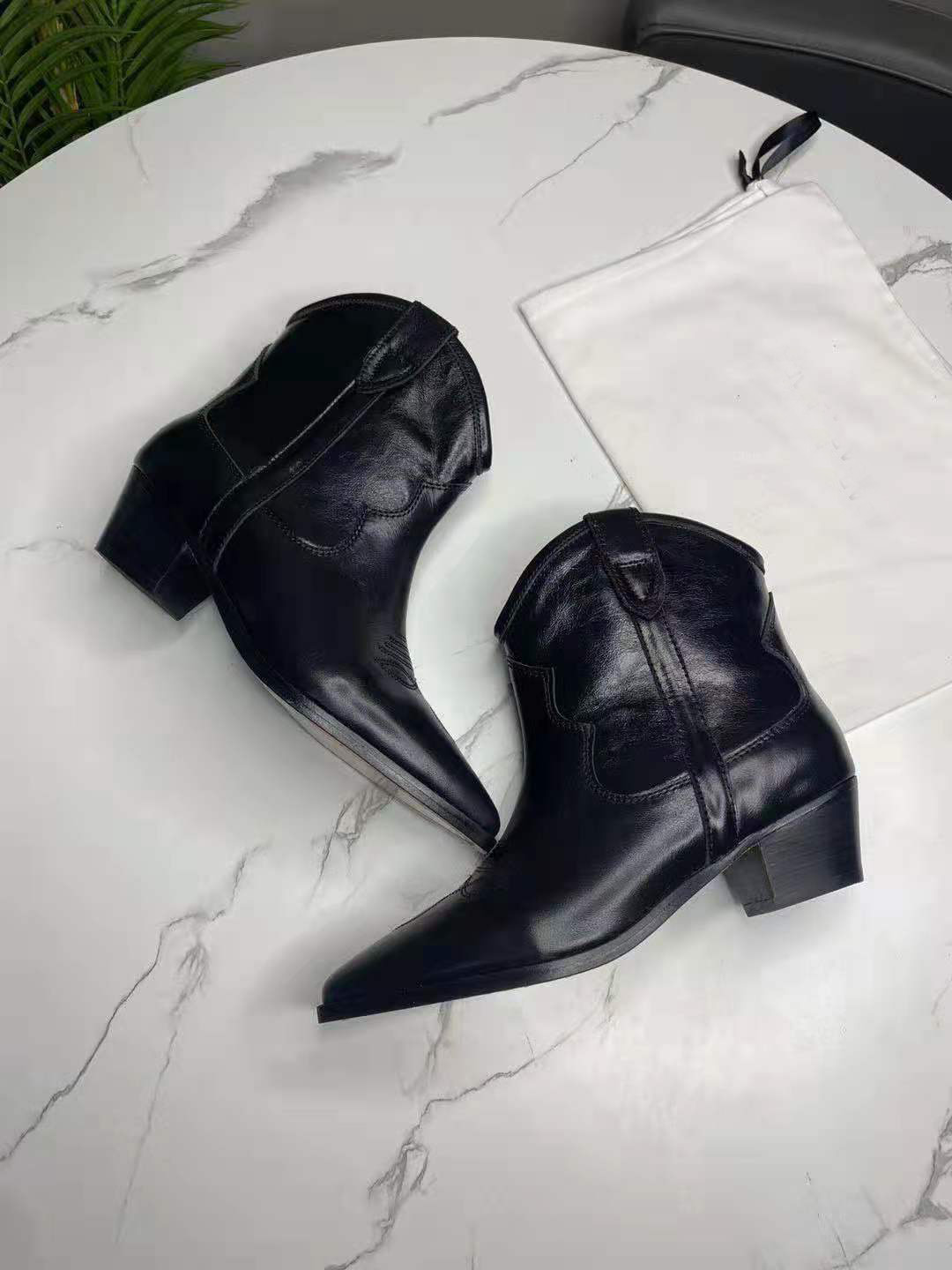 Fashion Shoes Black Isabel Paris Marant Embroidered Toe Ankle Boots Western Cowboy Genuin Leather
Fashion Shoes Black Isabel Paris Marant Embroidered Toe Ankle Boots Western Cowboy Genuin Leather