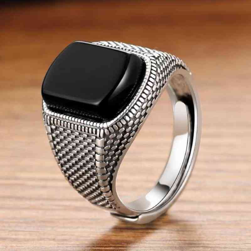 Sterling Silver Black Stone Ring for Men Women Real 925 Open Size Vintage s S925 Garnet Jewelry, Golden;silver
Sterling Silver Black Stone Ring for Men Women Real 925 Open Size Vintage s S925 Garnet Jewelry, Golden;silver