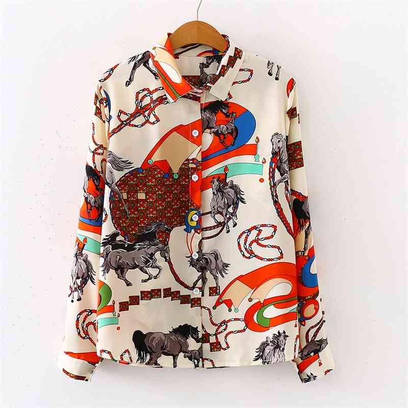 Women Blouses Fashion Spring Turn Down Collar Print Slim Chiffon Blouse Shirts Long Sleeve Casual Tops Blusas Mujer 210526, Apring
Women Blouses Fashion Spring Turn Down Collar Print Slim Chiffon Blouse Shirts Long Sleeve Casual Tops Blusas Mujer 210526, Apring