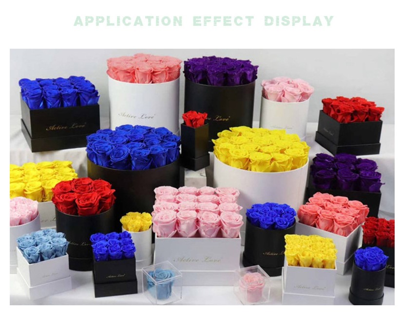 New Eternal flowers holding bucket Valentine's Day gift box Rose decorative flowers girlfriend wife romantic festival gift