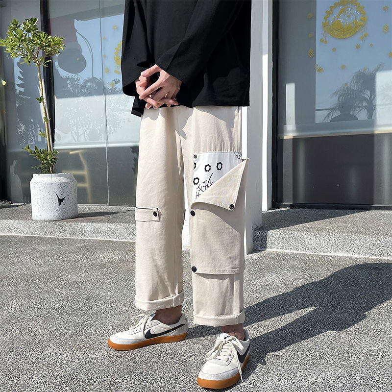 2021 New Spring Summer Cotton Casual Men's Fashion Retro Wide-leg Pants Men Streetwear Korean Loose Hip-hop Straight Trousers Mens B6mr, Black
2021 New Spring Summer Cotton Casual Men's Fashion Retro Wide-leg Pants Men Streetwear Korean Loose Hip-hop Straight Trousers Mens B6mr, Black