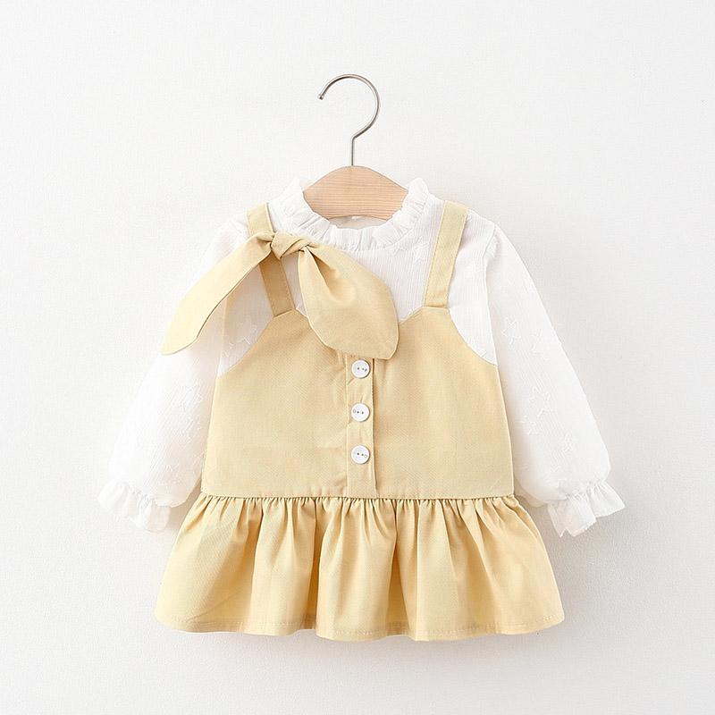 Girl's Dresses Autumn Baby Girl Bow Clothes Sweet Long Sleeve Princess Dress Cute Kids Solid Color Ruffles Clothing Lovely Outfits, Red;yellow
Girl's Dresses Autumn Baby Girl Bow Clothes Sweet Long Sleeve Princess Dress Cute Kids Solid Color Ruffles Clothing Lovely Outfits, Red;yellow