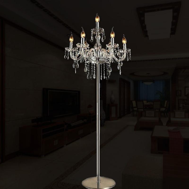 Floor Lamps Modern Crystal Lamp For Living Room Restaurant Wedding Decor Classic Desk E14 Candle Stand Fixtures от DHgate WW