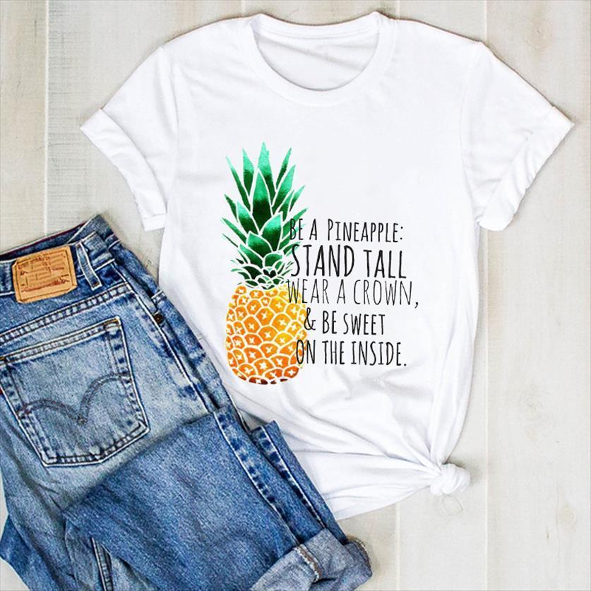 pineapple letters sweet print fruit women t shirt beach summer tee graphic, White
pineapple letters sweet print fruit women t shirt beach summer tee graphic, White