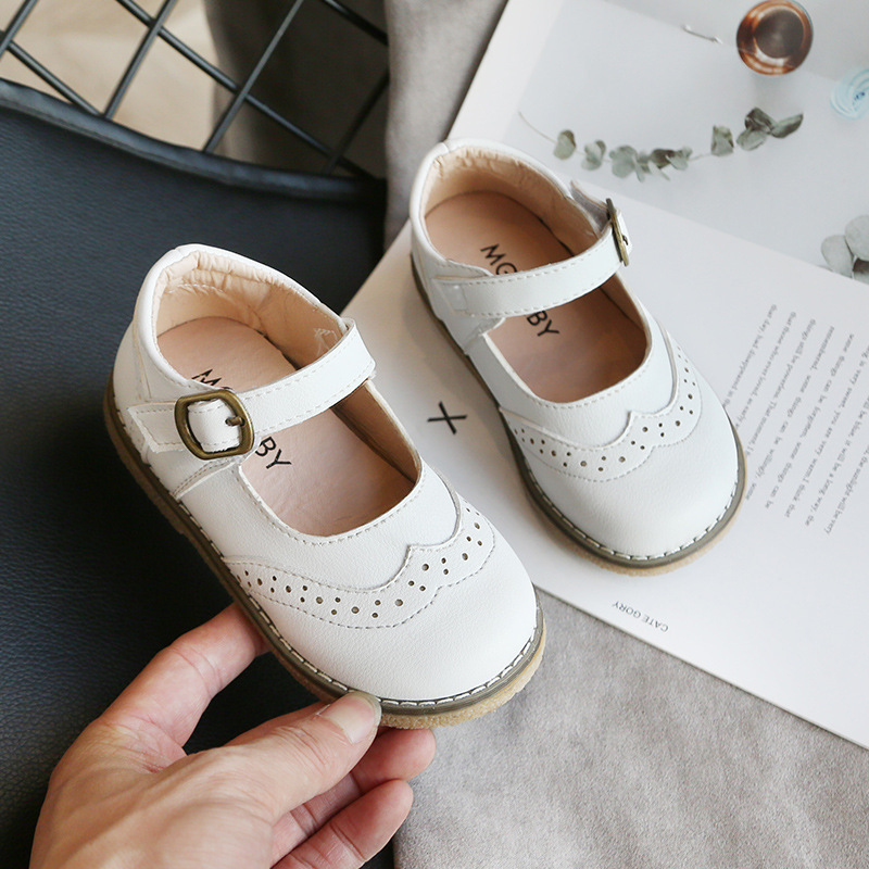 2021new boys casual girls single spring and autumn performance children's leather shoes 210303