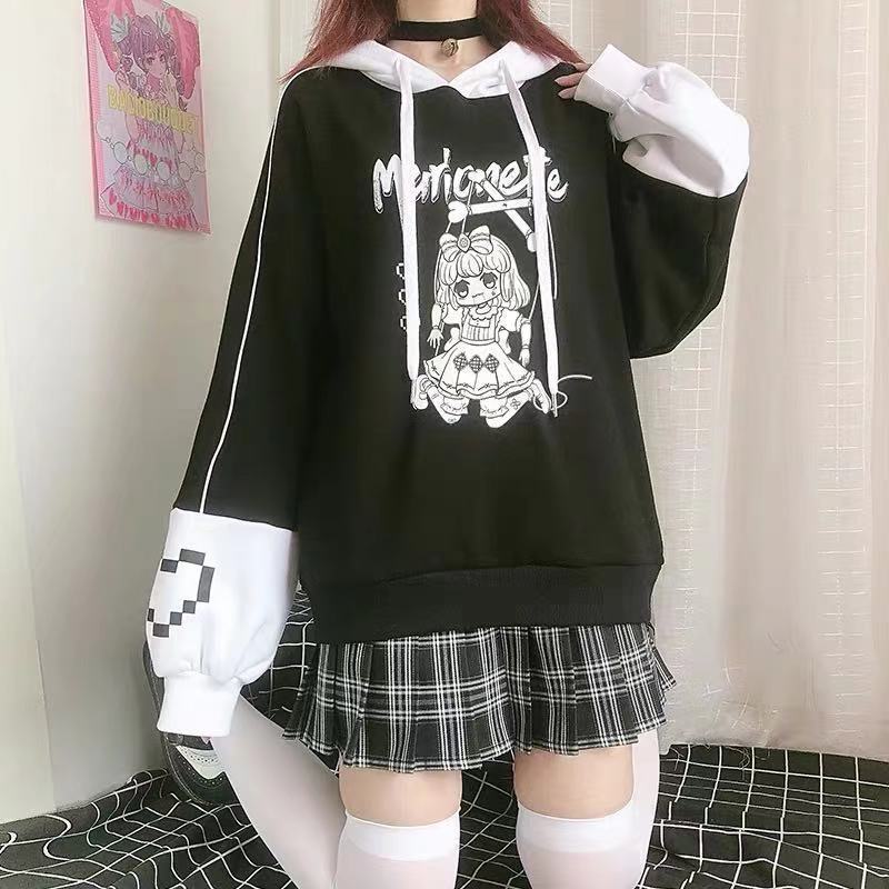 New Deeptown Gothic Hoodie 2021 Fashion Print Sweatshirt Women Plus Veet Long Sleeve Tops Casual Black Pullover C188
New Deeptown Gothic Hoodie 2021 Fashion Print Sweatshirt Women Plus Veet Long Sleeve Tops Casual Black Pullover C188