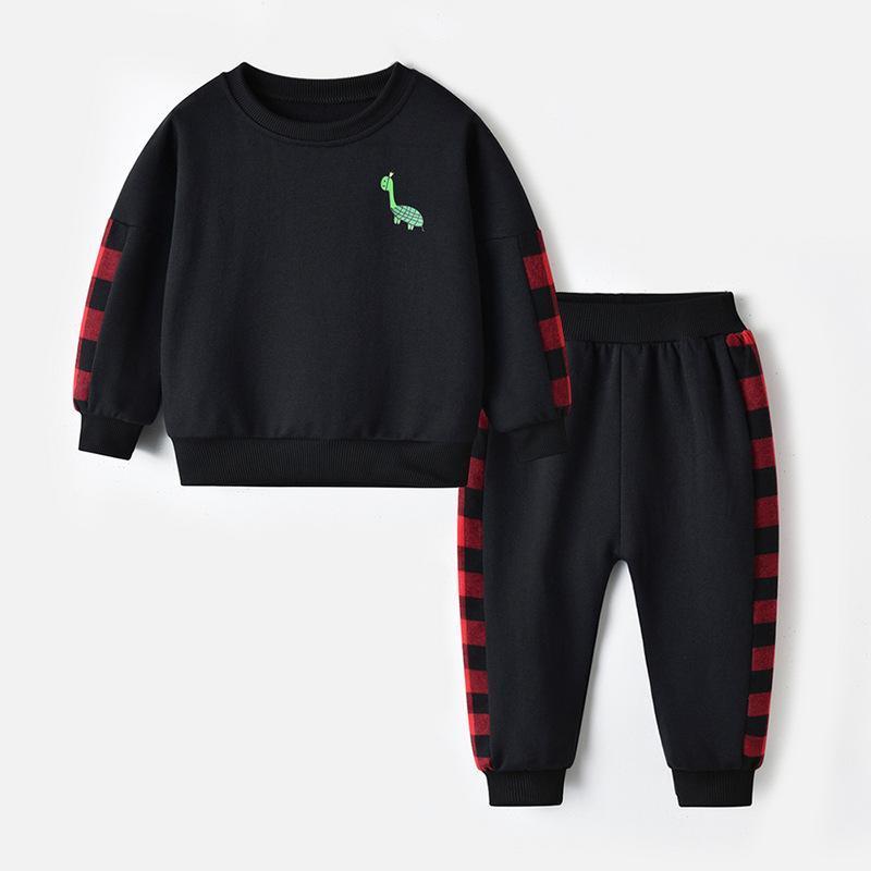 Korean Spring Original Cartoon Long Sleeve Sweater Splicing Red And Black Plaid Pants Two Piece Set Clothing Sets, White
Korean Spring Original Cartoon Long Sleeve Sweater Splicing Red And Black Plaid Pants Two Piece Set Clothing Sets, White