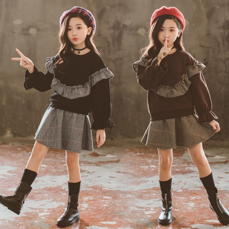 Girls Clothes Sets 2021 Spring Autumn Children Long Sleeve Plaid Coat Tops+Dress 2Pcs Outfit Girls Clothing 4 6 8 10 11 12 Years, Black
Girls Clothes Sets 2021 Spring Autumn Children Long Sleeve Plaid Coat Tops+Dress 2Pcs Outfit Girls Clothing 4 6 8 10 11 12 Years, Black
