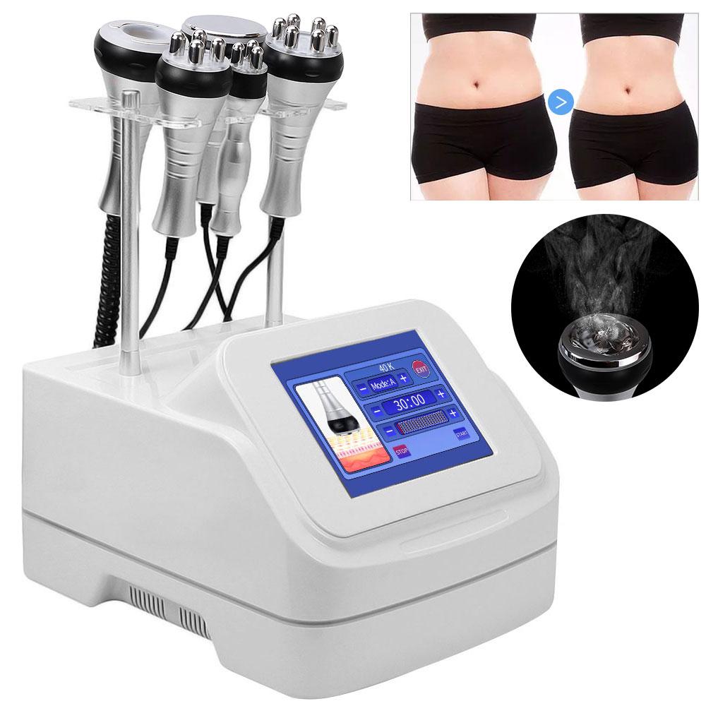 High quality Beauty Ultrasonic 5 in 1 slimming Machine Newest mini Portable 40k cavitation 5Handles Home And Salon Of SPA Rf Vacuum Massager Equipment