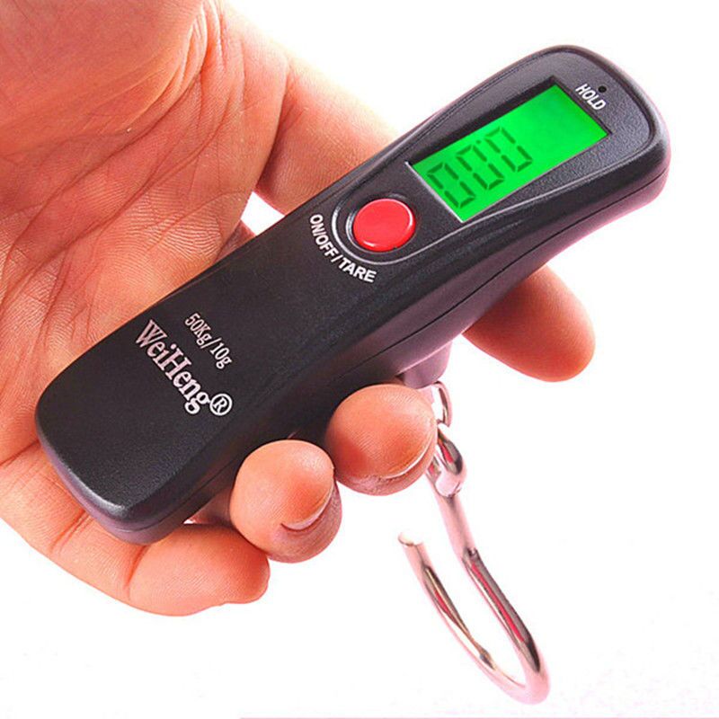 50kg/10g Mini Digital Scale For Fishing Travel Luggage Weight Kitchen Steelyard Portable Electronic Hanging Hook Scales, Black
50kg/10g Mini Digital Scale For Fishing Travel Luggage Weight Kitchen Steelyard Portable Electronic Hanging Hook Scales, Black