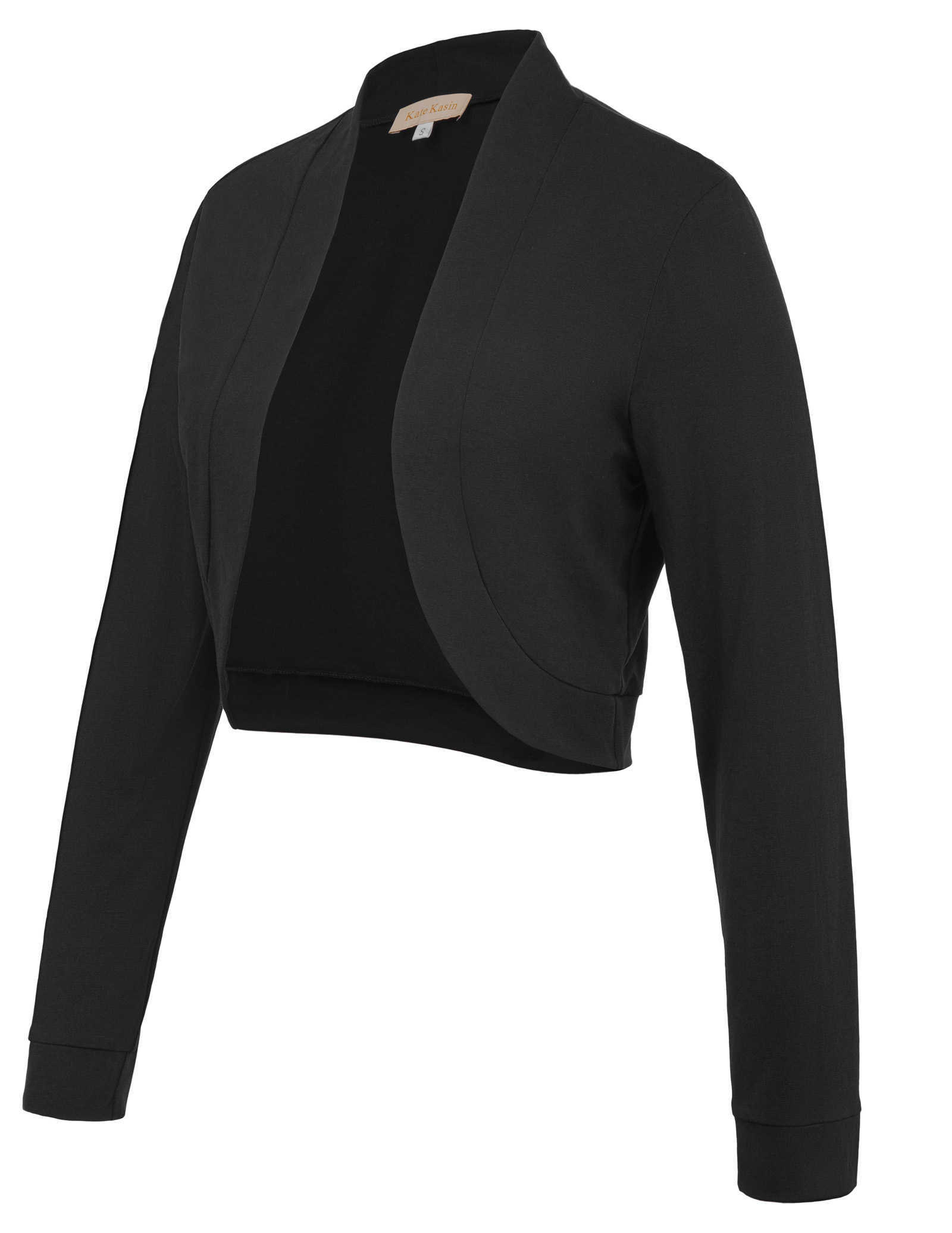 Kate Kasin Women Shrug Long Sleeve Ladies Slim Coats Front Open Stitch Bolero Cropped Jacket Cotton Party Elegant Tops Outerwear X0726, Black
Kate Kasin Women Shrug Long Sleeve Ladies Slim Coats Front Open Stitch Bolero Cropped Jacket Cotton Party Elegant Tops Outerwear X0726, Black
