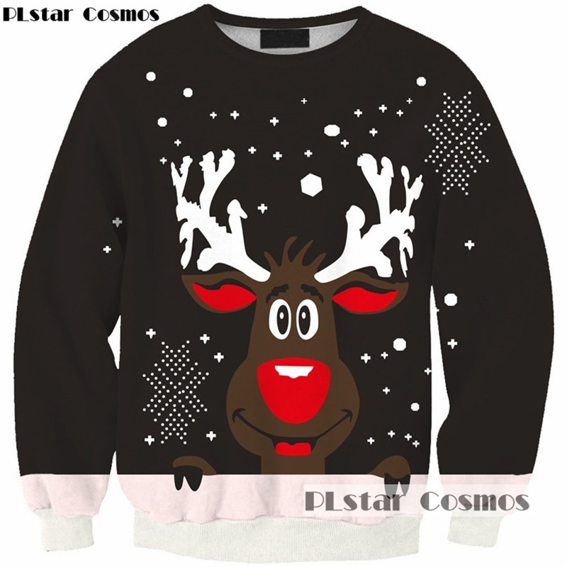 PLstar Cosmos Women/Men Sweatshirts Christmas hat Hip Hop 3d Print Harajuku Jumper Pullovers Couple Clothing Hoodies S-5XL 211116