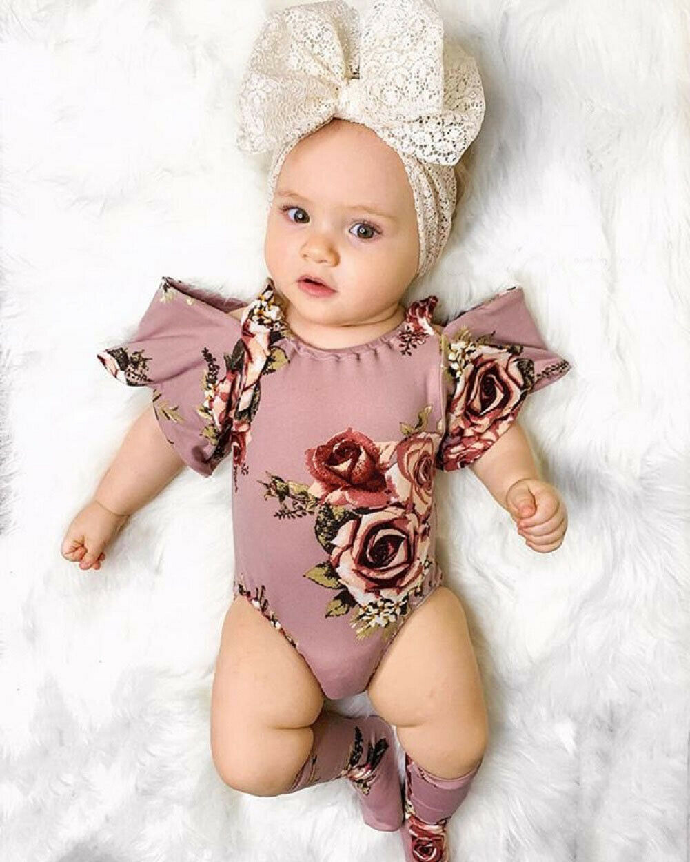 0-24M Girls Outfit Summer Newborn Baby Flower Clothes Short Sleeve Romper Stocking, Default color
0-24M Girls Outfit Summer Newborn Baby Flower Clothes Short Sleeve Romper Stocking, Default color