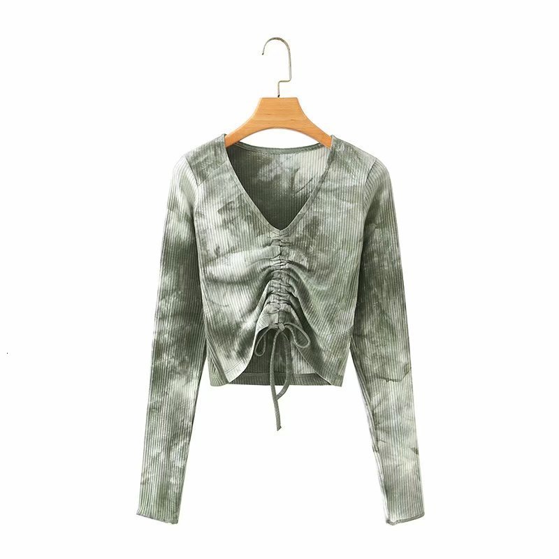 2021 New Tie-dye Drawstring V-neck Long Sleeve Sexy Crop Top T-shirt Autumn Elegant Fashion Slim Female t Shirt Womens Tops Wjc3, Orange
2021 New Tie-dye Drawstring V-neck Long Sleeve Sexy Crop Top T-shirt Autumn Elegant Fashion Slim Female t Shirt Womens Tops Wjc3, Orange